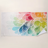 Botanic Bloom Rainbow Beach Handdoek (Voorkant)