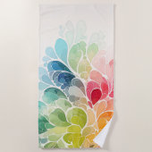 Botanic Bloom Rainbow Beach Handdoek (Voorkant)
