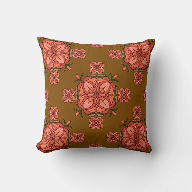 Botanic Bloom Throw Pillow Kussen (Voorkant)