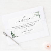 Botanic Greenery Wedding Guest Welcome Bag Rechthoekige Sticker (Envelop)