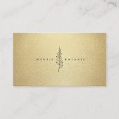 Botanic Leaf & Gold Modern Visitekaartje (Voorkant)