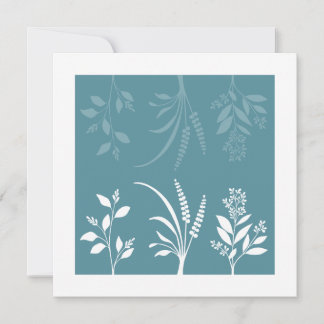 Botanic Serenade Spring Meadow Blue Floral Minimal Notitiekaartje