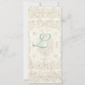 Botanica Faire-part de mariage - Aqua Blue (Dos)