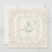 Botanica Faire-part de mariage - Aqua Blue (Dos)