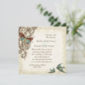 Botanica Faire-part de mariage - Crème Tan (Debout devant)
