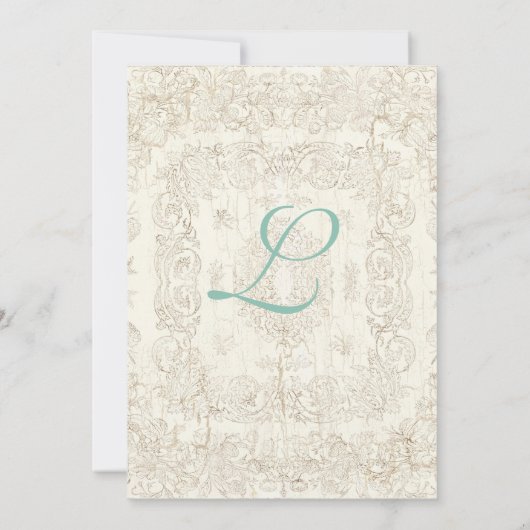 Botanica Faire-part de mariage - Vert (Dos)