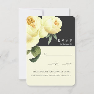 Botanica Geel Grijs Huwelijks RSVP maaltijdkeuz Kaart