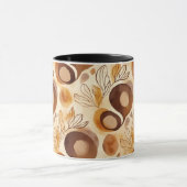 Botanical Abstract Coffee Mug – Soft Earth Colors (Centre)
