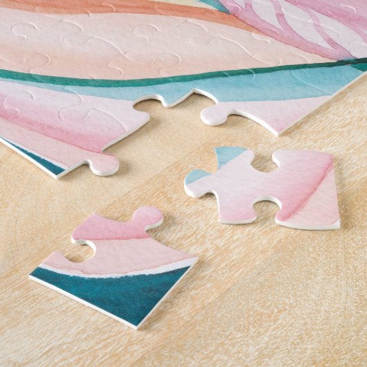 Botanical Abstract Watercolor Art Jigsaw Puzzle (Côté)