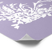 Botanical Arch Garden Lavender Wedding Timeline Poster (Hoek)