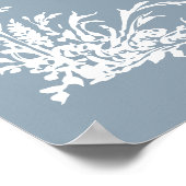 Botanical Arch Garden Wedding Dusty Blue Welcome  Poster (Hoek)