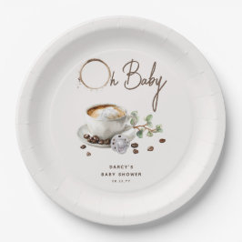 Botanical Baby is Brewing' Coffee Baby Shower Papieren Bordje