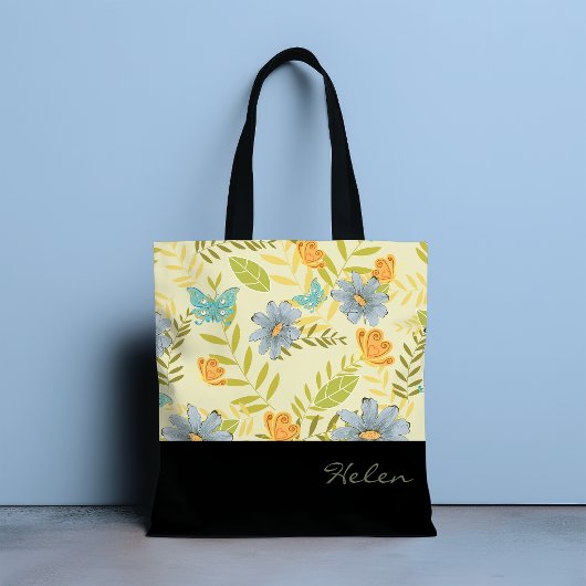 Botanical Beauty gepersonaliseerde designer Canvas Draagtas