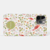 Botanical Birds Pattern – Elegant Nature Design Case-Mate iPhone Case (Achterkant (horizontaal))