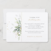 Botanical Bliss Bruiloft Dank u Kaart (Voorkant)