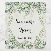 Botanical Bliss Garden Wijnlabel Wijn Etiket (Enkel label)