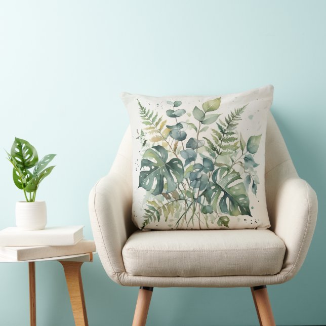 Botanical Bliss Throw Pillow Kussen (Stoel)