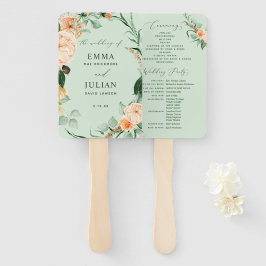 Botanical Boho Greenery Sage Green Wedding Program Handwaaier
