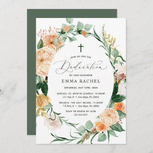 Botanical Boho Personalized Greenery Dedication Kaart