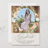 Botanical Boho Wood Foto Afstuderen Aankondiging b (Voorkant)