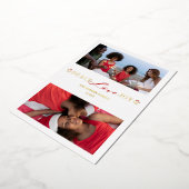 Botanical Branches Christmas Custom Photo Script Folie Feestdagenkaart (Gedraaid)