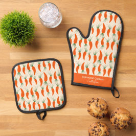 Botanical Carrots Collection Ovenwant & Pannenlap Set