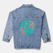 Botanical Cherry Blossom Denim Jacket (Verso)