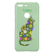 Botanical Chic Floral Cat iPhone Case