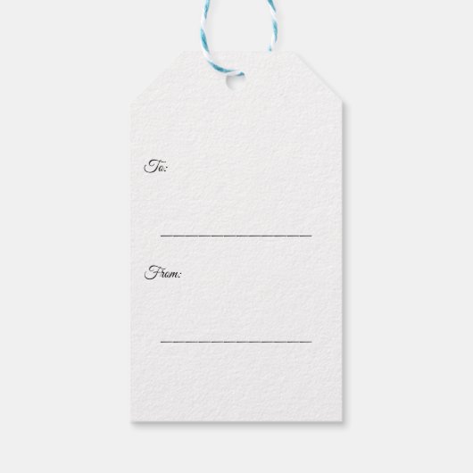 Botanical Christmas Wreath Modern Script  Cadeaulabel (Achterkant)