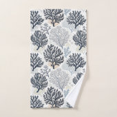 Botanical Coral Ocean Vibes (Serviette à main)