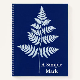 Botanical Cyanotype Art | Fern Silhouette Print Notitieboek