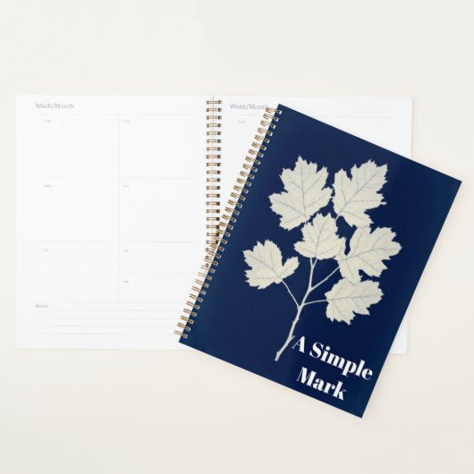 Botanical Cyanotype Art Planner (Display)