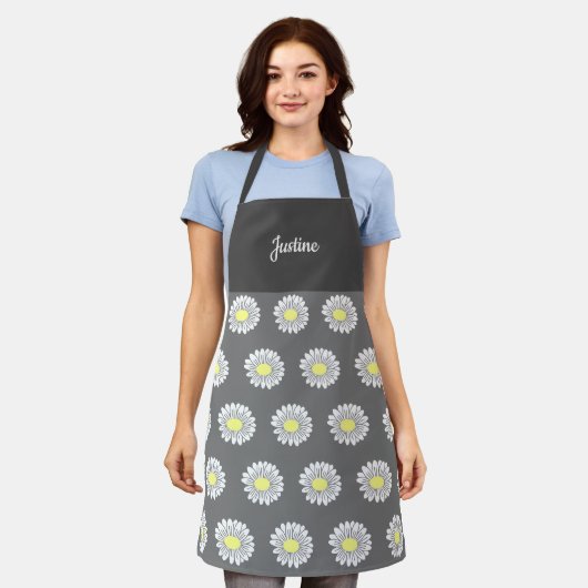 Botanical Daisy Flower Pattern Grey Schort (Gedragen)