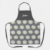 Botanical Daisy Flower Pattern Grey Schort (Voorkant)