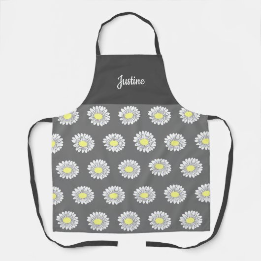 Botanical Daisy Flower Pattern Grey Schort (Voorkant)