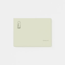Botanical Dark Academia Minimalist Garden Reader G Post-it® Notes