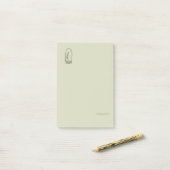 Botanical Dark Academia Minimalist Garden Reader G Post-it® Notes (Op bureau)