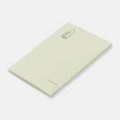 Botanical Dark Academia Minimalist Garden Reader G Post-it® Notes (Schuin)