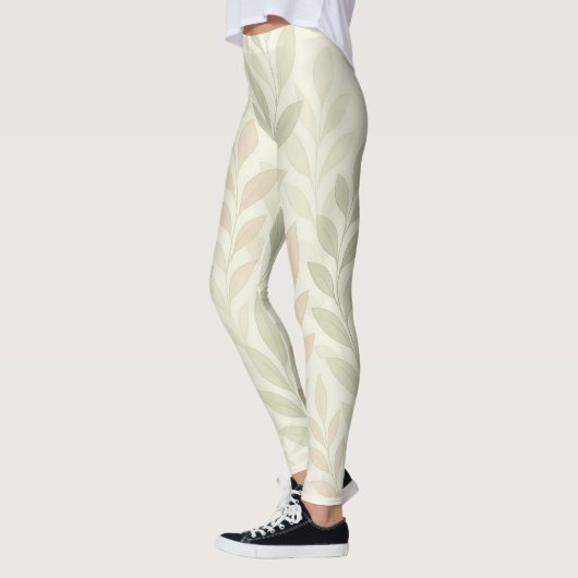 Botanical Drift – Soft Nature-Inspired Leggings  (Gauche)