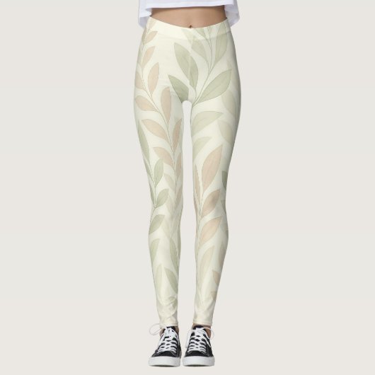 Botanical Drift – Soft Nature-Inspired Leggings  (Devant)