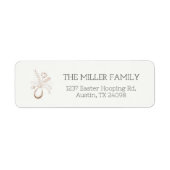 Botanical Easter Personalized Return Address Label (Voorkant)