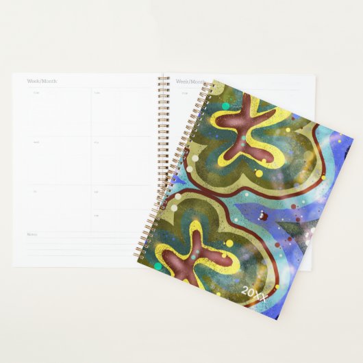 Botanical floral abstract illustration planner (Display)