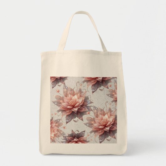 Botanical Floral Grocery Tote – Eco Friendly bag (Voorkant)