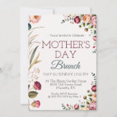 Botanical Floral Mothers Day Brunch Invitation (Devant)