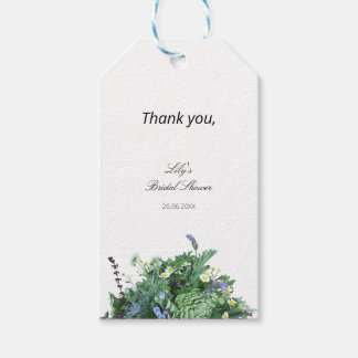 Botanical Floral Thank You Gift Tags Cadeaulabel