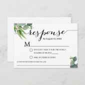 Botanical Foliage Song Request Wedding RSVP (Voorkant / Achterkant)