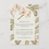 Botanical Garden Orchid Wedding Informatiekaartje (Voorkant)