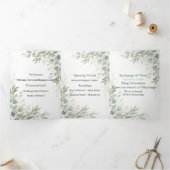 Botanical Garden Romance Wedding Drieluik Programma (Binnen)