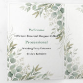 Botanical Garden Romance Wedding Drieluik Programma (Binnenzijde eerst)