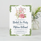 Botanical Garden Tea Party vrijgezellenfeest Kaart (Staand voorkant)